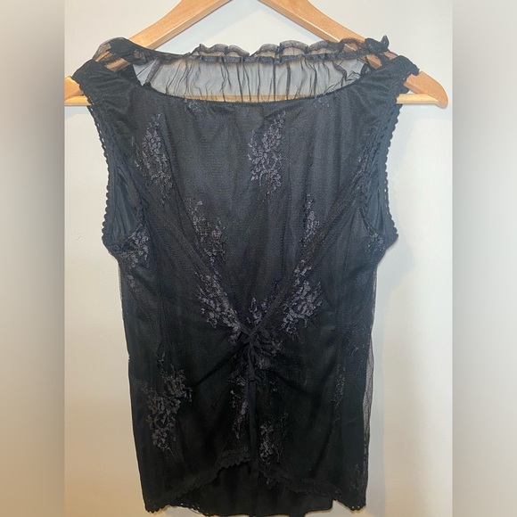 Black Mesh blouse size: S - Picture 2 of 3
